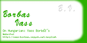 borbas vass business card